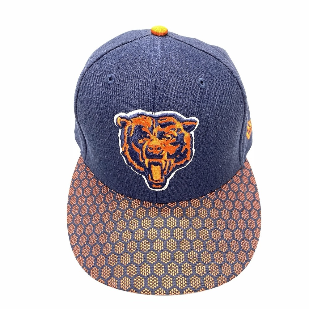 NFL Chicago Bears New Era 59Fifty Fitted Hat Cap Blue Unisex Adult Size 7 1/4